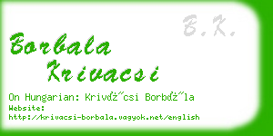 borbala krivacsi business card